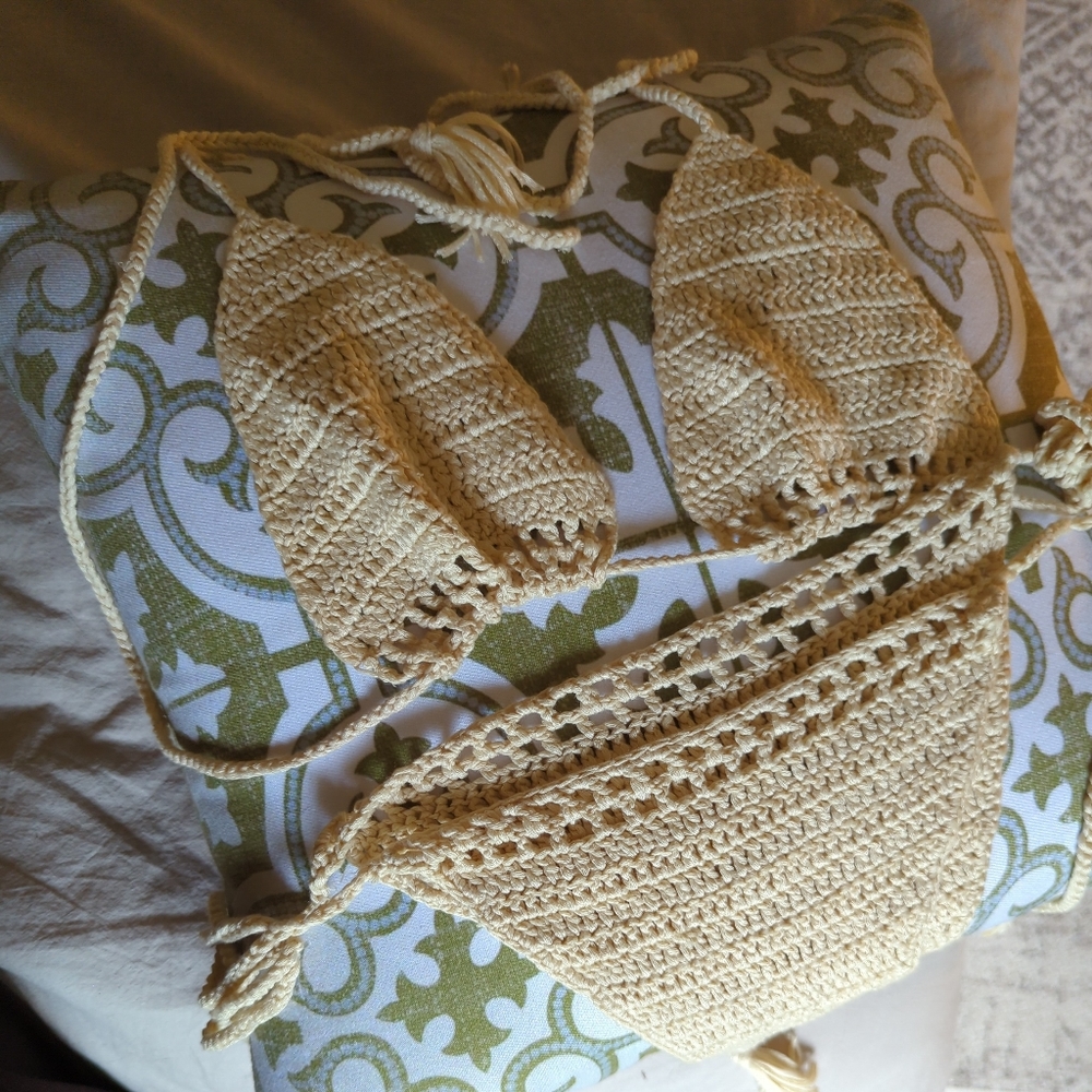 Cream Crochet Bikini Set - Picture 7 of 7